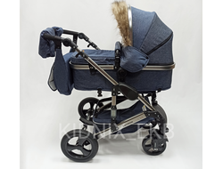 Детская коляска 3 в 1 Luxmom 555 Синий
