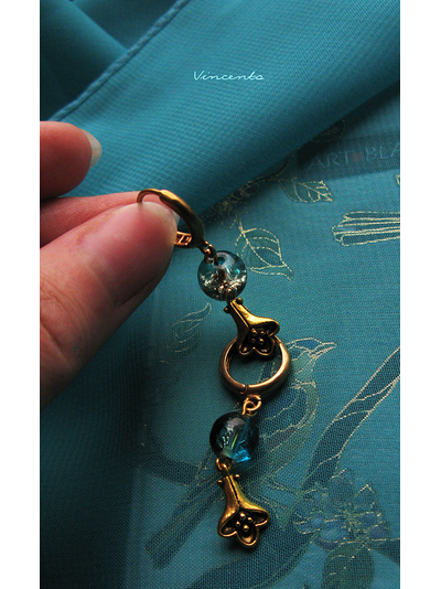 Серьги в стиле греческих украшений - "Золотые лилии"