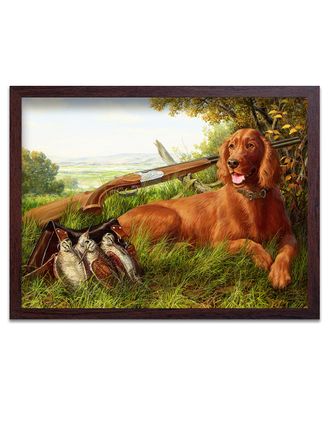 Картина для декора в раме 920кор 40*50 "Охота".