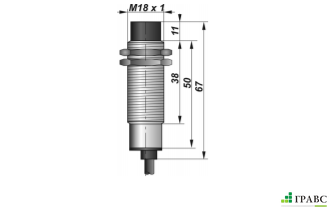 Индуктивный взрывозащищенный датчик SNI 11-8-D резьба М18х1