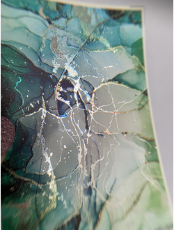 Слайдеры фольгированная акварель Alcohol Ink NF-004 SILVER