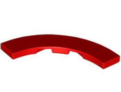 Tile, Round Corner 4 x 4 Macaroni Wide, Red (27507 / 6390262 / 6458177)
