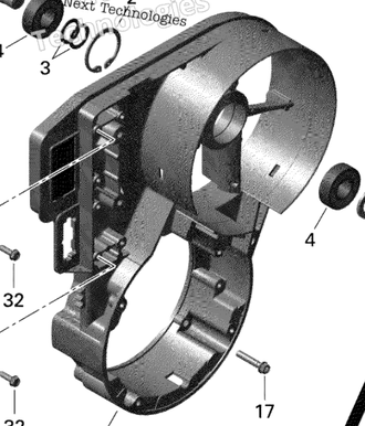 Корпус вентилятора оригинал BRP 420912230 420912203 для BRP LYNX/Ski-Doo (Fan Housing)