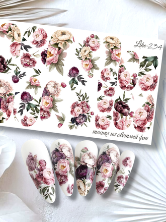 Слайдер-дизайн для ногтей LIKE-234