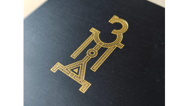 1011 Горячее тиснение золотой фольгой по лаку.