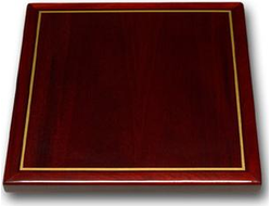 Bookmatch Mahogany with Gold Stripe Mahogany Edge