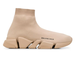 Кроссовки-носки Balenciaga Speed 2.0 бежевые