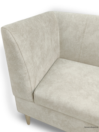 Кухонный ДИВАН "ФОРУМ-8Б" с боковой спинкой, Слоновая кость Левый