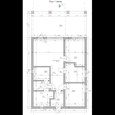 Одноэтажный дом с тремя спальнями 91м² (S89)