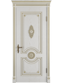 VFD. GRETA/ BIANCO CLASSIC PG. ГРЕТА/ БЬЯНКО КЛАССИК-ПАТИНА ЗОЛОТО. ПОЛОТНО ГЛУХОЕ