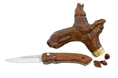 Классическая трость с клинком и ножом с волком