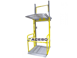 Платформа подъемная вертикального перемещения ПВт-ШР со складывающимся козырьком 1300 x 3000 x 250мм