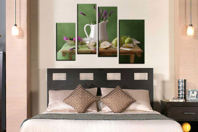 Модульная картина "Зеленые груши"