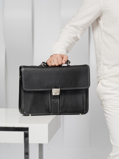 Кожаный портфель Feudo black (арт. 2014-01)