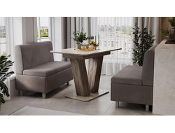 Диван прямой большой КАИР Исп.2 Велюр Camaro 05 (мокко)