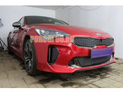 Защита радиатора для KIA Stinger 2018- black низ PREMIUM
