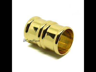 Магнитная застежка из латуни "Бамбук"  - 12мм - ЗОЛОТО