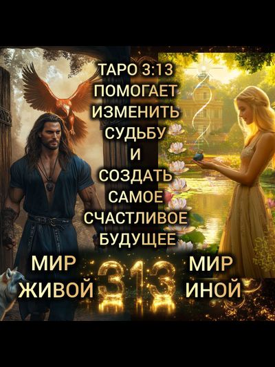 Таро 3 13 Мир Живой и Мир Иной. В стандартной коробочке, без золотых обрезов и инструкции.
