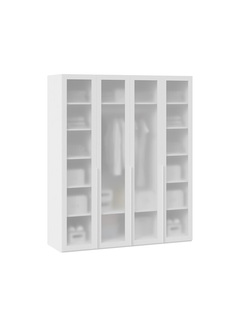 Шкаф для одежды (580) с 4 стеклянными дверями - СМ-393.07.114