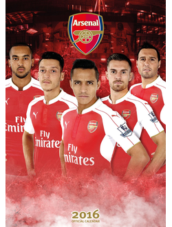 Arsenal Official Календарь 2016 ИНОСТРАННЫЕ ПЕРЕКИДНЫЕ КАЛЕНДАРИ 2016, Arsenal Official CALENDAR 201