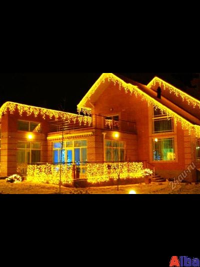 Бахрома 3*0.5 м ЖЕЛТЫЙ, мерцание IP 54