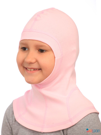 Шапка-шлем 23301-02 95%хлопок 5%лайкра, светло-розовый 42-44