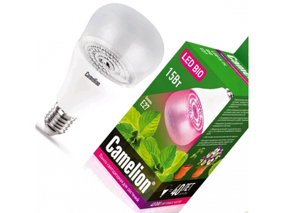Лампа Camelion для растений E27 15W(120°) прозрачная 150x90 LED15-PL/BIO/E27