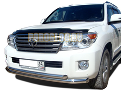 Защита переднего бампера двойная d76/60 для Toyota Land Cruiser 200 2013-2015