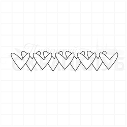 Штамп для творчества ряд сердечек