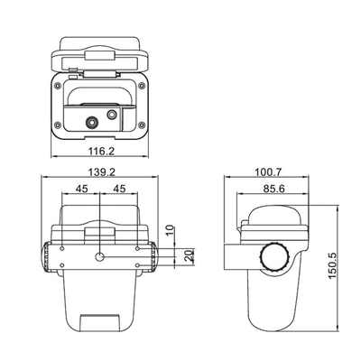 Бокс для iPod/iPnone/MP3 Sound Marine SM-200 12В 30Вт 150х140х116мм влагозащитный из пластика