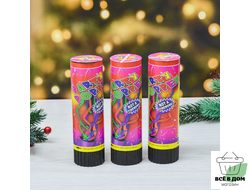 Набор пневматических хлопушек 3шт 15,5см "Конфетти, фольга, серпантин"