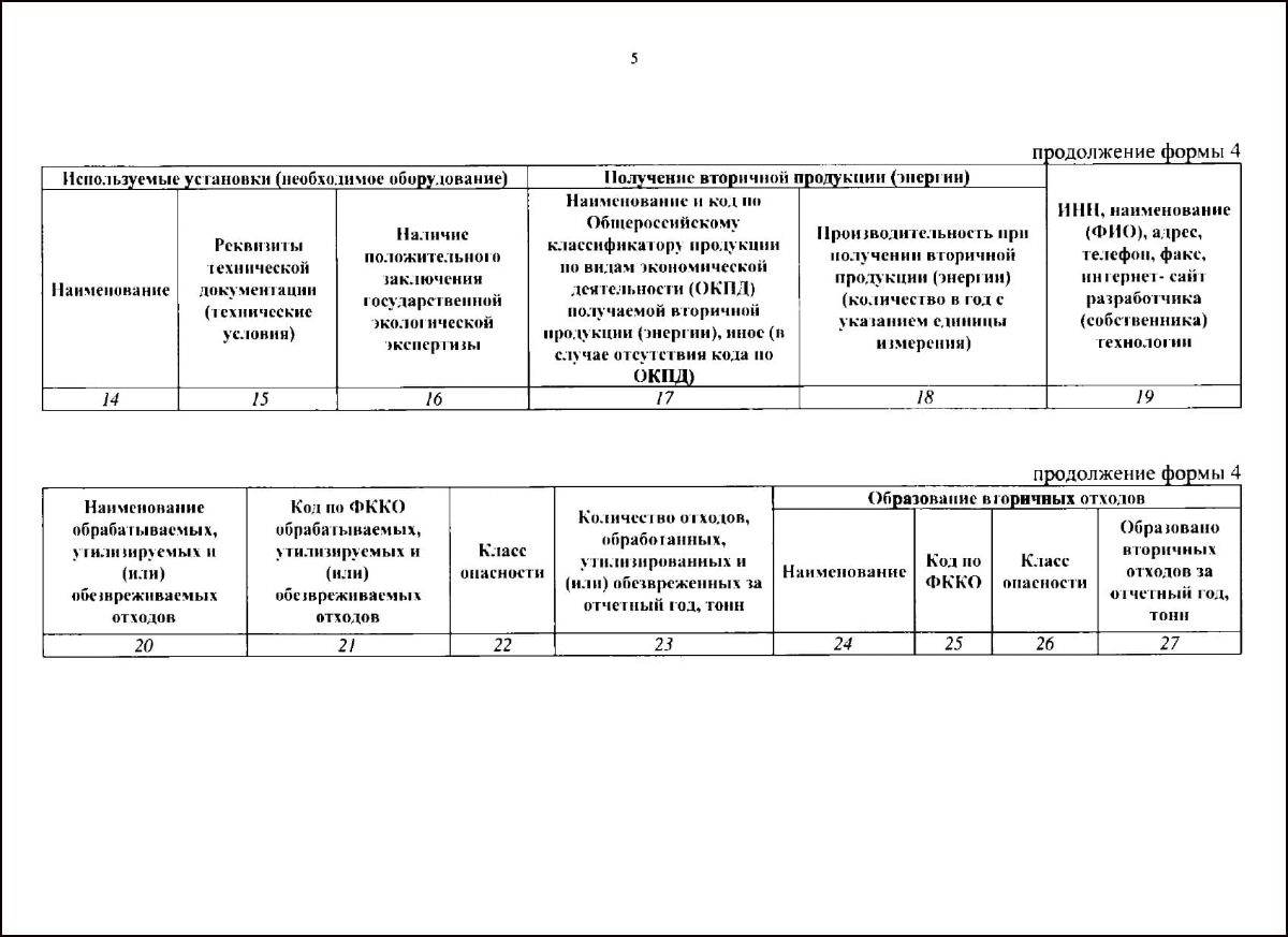 продолжение формы 4
