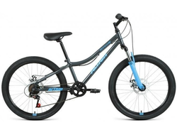 Подростковый велосипед ALTAIR MTB HT 24 2.0 DISC серо-голубой, рама 12