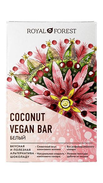 Шоколад белый "Vegan Coconut Bar", 50 гр RF
