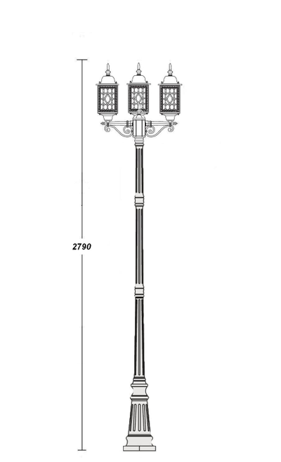 Садово-парковые фонари LONDON  3-S-08(195см)