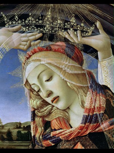 Картина обогреватель, репродукция Сандро Боттичелли Мадонна Магнификат, фрагмент