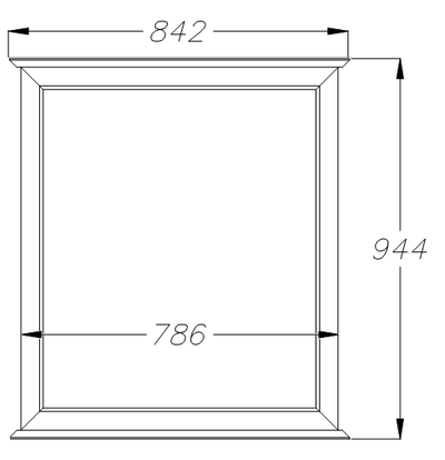 Зеркало Opadiris Кантара 85 белый матовый