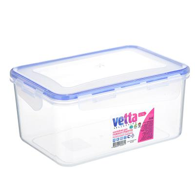 КОНТЕЙНЕР ПИЩЕВОЙ 2, 5 Л ДЛЯ СВЧ, КРЫШКА С ЗАЩЕЛКАМИ