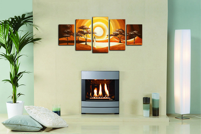 Модульная картина "Солнце и черная невеста"