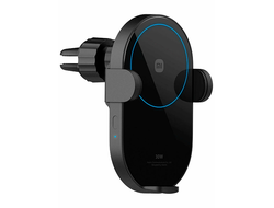 Держатель в авто с беспроводной зарядкой Xiaomi Mi Wireless Car Charger 30W W03ZM (черный)
