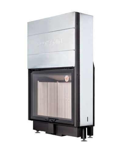 Каминная топка Вега 1000 M/МВ белый/черный шамот принтинг, Экокамин (Россия)