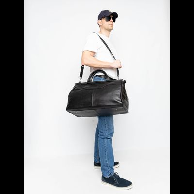 Кожаный саквояж Otranto black (арт. 4006-01)