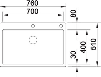 Мойка Blanco CLARON 700-IF/A с отв. арм. InFino, Durinox