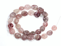 Бусина Кварц клубничный, галтовка 7-9 мм (1 шт) №17499