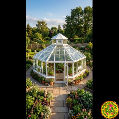 Зимняя восьмигранная теплциа в английсоком стиле