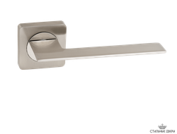 Ручка на квадратном основании VETTORE R06.027 SN/CP (Сатин/Хром)