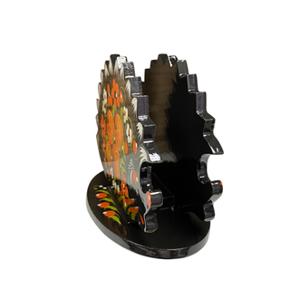 Салфетница деревянная Еж 110*130 с росписью Хохлома