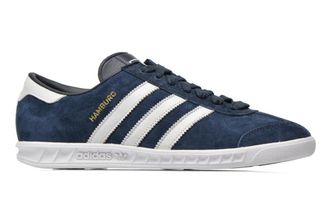 Adidas Hamburg Синие с белой подошвой (41-43) Арт.005М