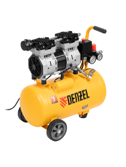 Компрессор DLS950/24 безмаслянный малошумный 950 Вт, 165 л/мин, ресивер 24 л Denzel