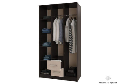 Фиеста шкаф 3-х створчатый (ГЛУБИНА 610мм)